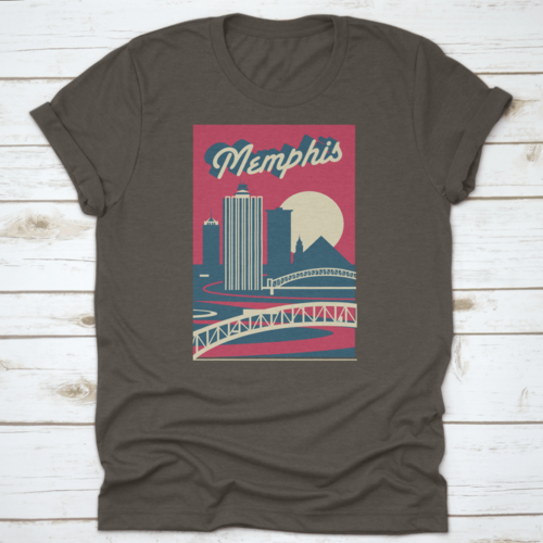 Memphis Tennessee Usa Skyline Postcard Logo Design