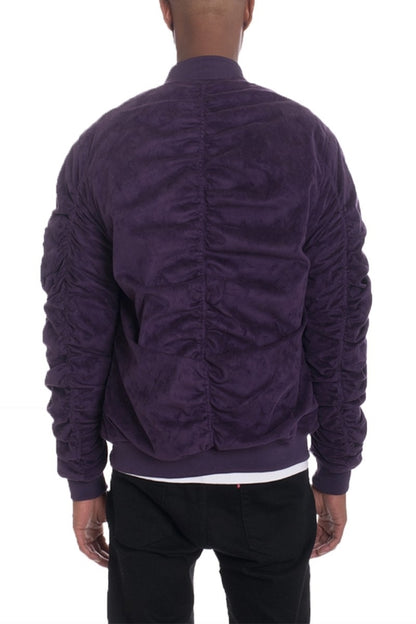 FAUX SUEDE BOMBER