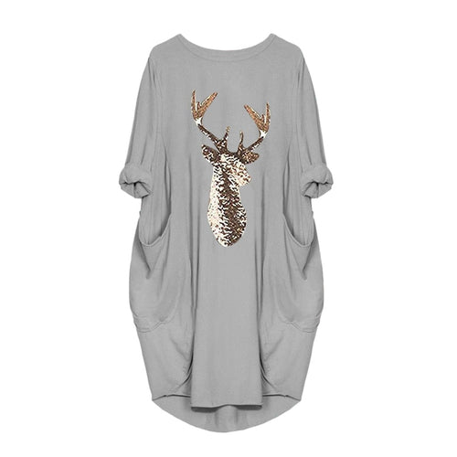 Women long sleeve dress harajuku casual knee-length dress s-5xl plus s