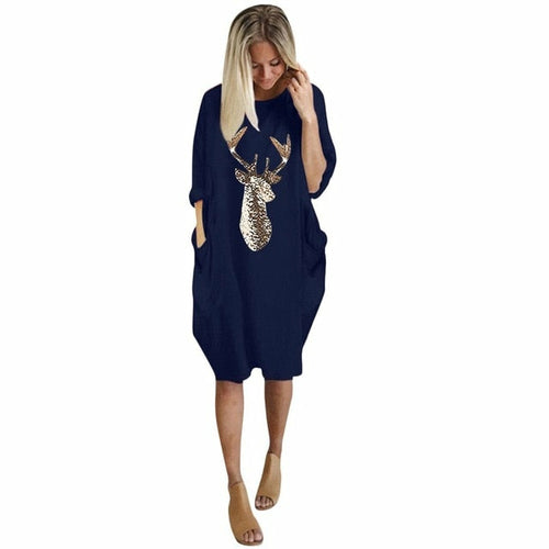 Women long sleeve dress harajuku casual knee-length dress s-5xl plus s