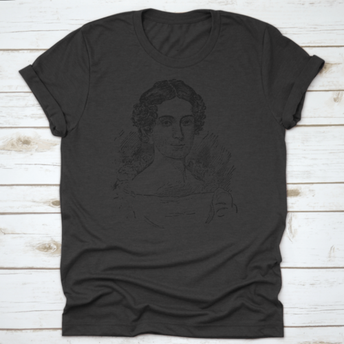 Letitia Christian Tyler, Vintage Illustration Hand Drawn Design For T