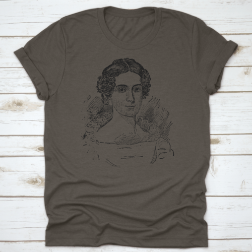 Letitia Christian Tyler, Vintage Illustration Hand Drawn Design For T