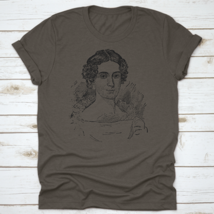 Letitia Christian Tyler, Vintage Illustration Hand Drawn Design For T