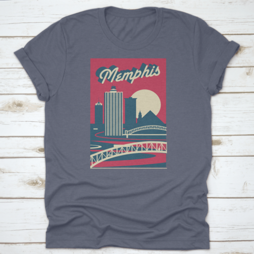 Memphis Tennessee Usa Skyline Postcard Logo Design