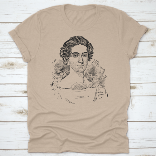 Letitia Christian Tyler, Vintage Illustration Hand Drawn Design For T