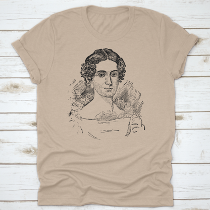 Letitia Christian Tyler, Vintage Illustration Hand Drawn Design For T