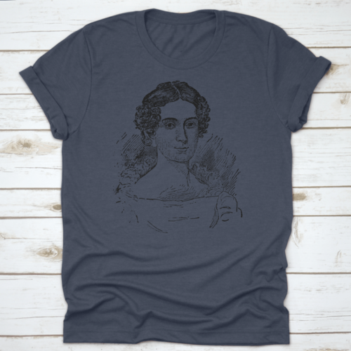 Letitia Christian Tyler, Vintage Illustration Hand Drawn Design For T