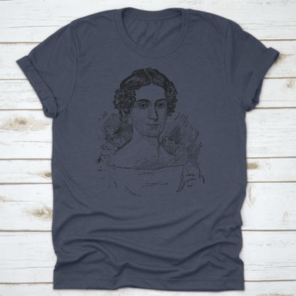 Letitia Christian Tyler, Vintage Illustration Hand Drawn Design For T