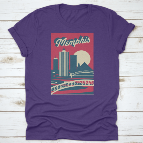 Memphis Tennessee Usa Skyline Postcard Logo Design