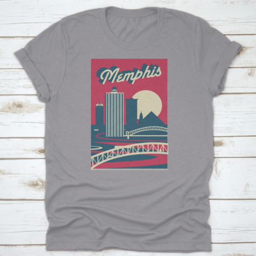 Memphis Tennessee Usa Skyline Postcard Logo Design