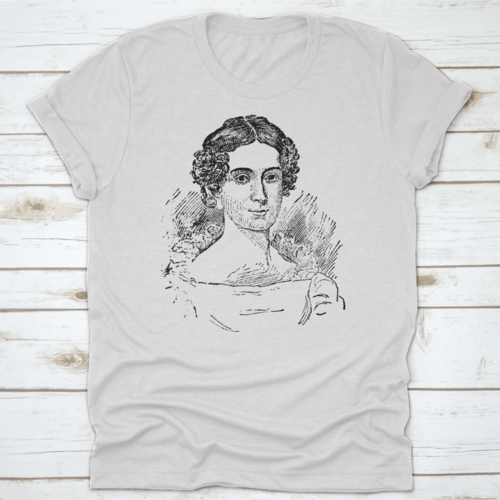 Letitia Christian Tyler, Vintage Illustration Hand Drawn Design For T