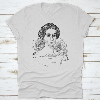 Letitia Christian Tyler, Vintage Illustration Hand Drawn Design For T