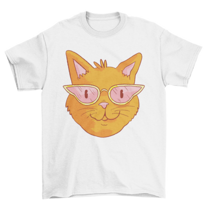 Stylish Glasses Cat T-shirt