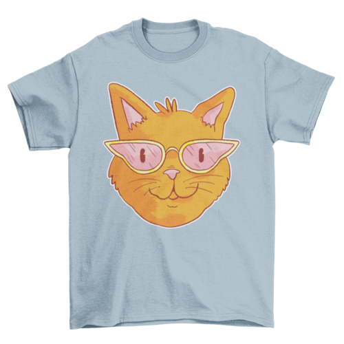 Stylish Glasses Cat T-shirt