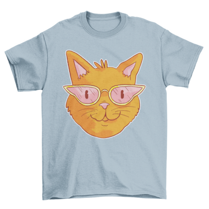 Stylish Glasses Cat T-shirt