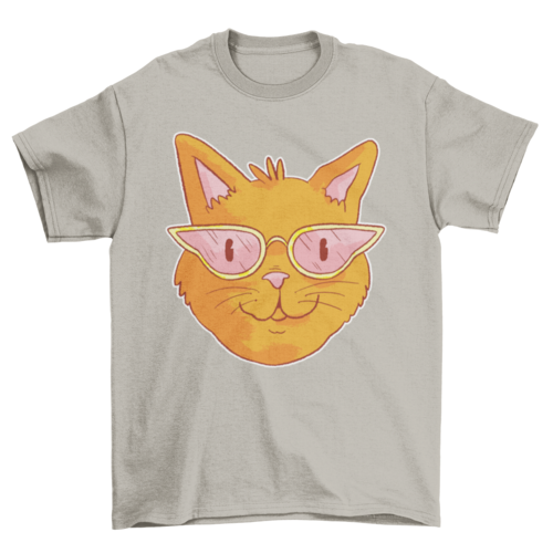 Stylish Glasses Cat T-shirt