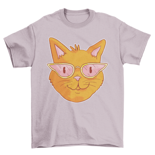 Stylish Glasses Cat T-shirt