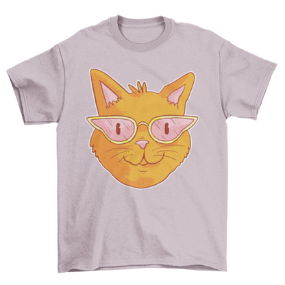 Stylish Glasses Cat T-shirt
