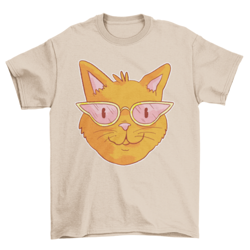 Stylish Glasses Cat T-shirt
