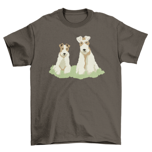 Fox terrier dog animals t-shirt