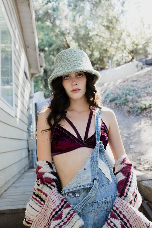 Dainty Crushed Velvet Bralette